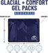 Gel Ice Pack for Injuries Reusable, (12" x 8") Cold Pads for Back Pain, Muscle Strains, Postpartum Recovery