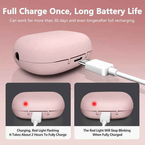 Toothbrush Covers Case with UV Light Sanitizer and Holder, Rechargeable Portable Toothbrush Cleaner Case (Pink)