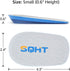 SQHT Heel Lift for Achilles Tendonitis and Leg Length Discrepancy, Shoe Inserts for Men and Women (Blue&Beige, Small)