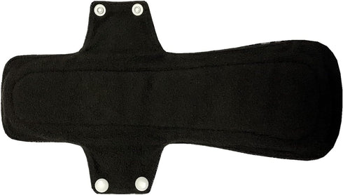 MUMBABY 5pcs 30.5cm 12inch / (Fit) Heavy Flow Charcoal Bamboo Mama Cloth/Menstrual Pads/Reusable Sanitary Pads (Black