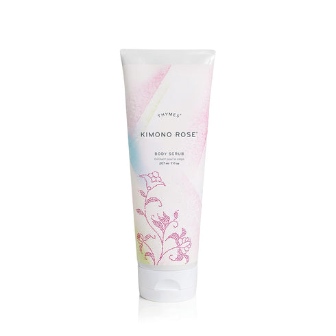 Thymes Kimono Rose Body Scrub - Moisturizing and Exfoliating Body Scrub for Skin Care Routine (7 Fl Oz)