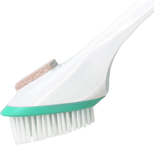 Miracle Foot Brush 30" with Pumice Stone and Grip Handle, Wet/Dry Brush for Seniors, Pregnant, Disabled