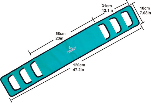 Wisexplorer 47.2 Inch Non-Slip Transfer Nursing Sling Gait Transfer Belt, Safety Patient Lift Board Mobility Standing