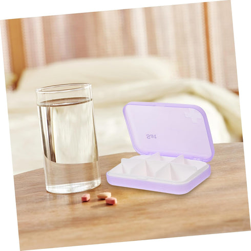 HAKIDZEL Portable Weekly Medicine Organizer Box Compact Pill Case with Compartments Travel-Friendly Plastic Holder