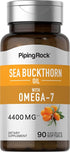 Piping Rock Sea Buckthorn Oil Capsules 4400mg | 90 Softgels | Gluten Free, Non-GMO Sea Buckthorn Berry Extract