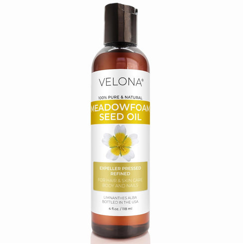Velona Meadowfoam Seed Oil 4 Fl Oz - 100% Pure and Natural Carrier Oil for Cooking, Skin, Hair, Body & Face