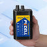 PKCELL 6 6V 4R25 1 Count Volt Lantern Battery, Flashlight Battery with Spring Terminals, Heavy Duty Square Batteries