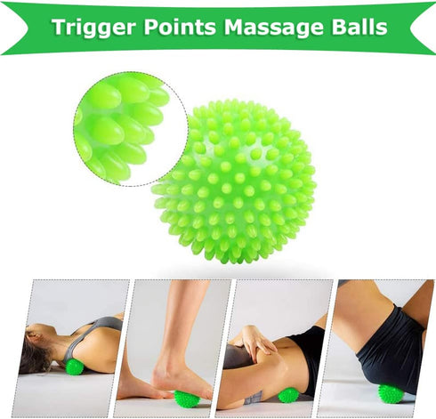 MUMUWIND (7 Packs) Trigger Point Massage Tools - Spiky Massage Balls, Peanut Trigger Point Ball, Fascial Ball, Massage