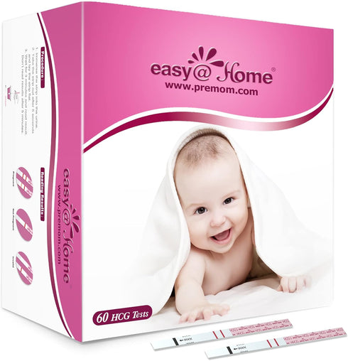 Easy@Home 60 Pregnancy Tests, Early Detection hCG Test Strips, Bulk Pregnancy Strips