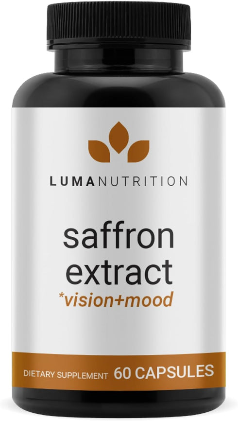 Luma Nutrition Saffron Extract Capsules, 60 Capsules of Premium Saffron Supplements, 88.50 mg Pure Saffron Pills for