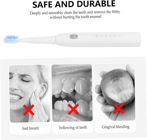 VICASKY Electric Toothbrush for Adults USB Charging Five Vibration Modes Gentle Bristle Cleaning Built in Battery Auto