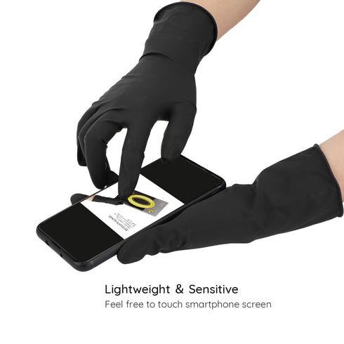Segbeauty Hair Dye Gloves, 20 Counts Black Reusable Hair Color Gloves, Professional Washable Rubber for Hair Dye Salon