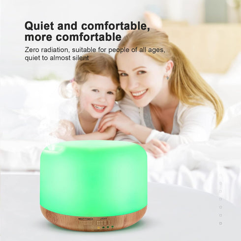300ML Essential Oil Diffuser, Remote Control Ultrasonic Aromatherapy Oil Diffuser, 7 LED Light Colors