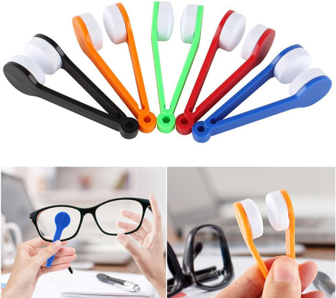 VinBee 20 Pcs Eyeglass Cleaner Clip, Mini Microfiber Spectacles Cleaner Brush, Random Color Cleaning Tool