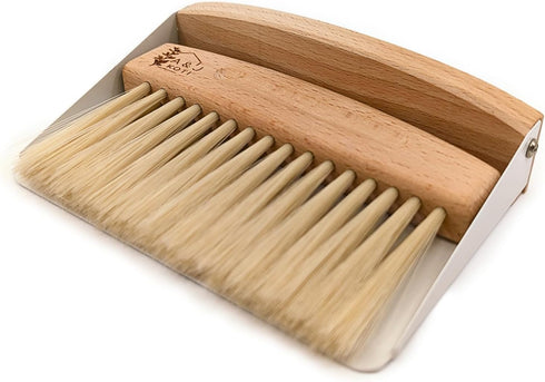 A&J Koti Table Crumb Sweeper - Mini Metal Dustpan and Hand Brush Combo Set for Home and Kitchen