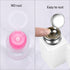 Pack of 3 Nail Polish Remover Pump Empty Dispenser Bottles for Alcohol, Nail Polish, Makeup Remover, 150ml (Hotpink Top