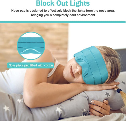 Head Ice Pack for Migraine Relief - 2 Hours Long Lasting Cold Therapy Flexible Cold Pack Cooling Mask for Headache,