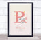 The Card Zoo Pink Baby Girl Elephant Initial R Baby Birth Details Nursery Christening Print