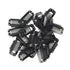 YANTAISIYU 24 pcs/lot 32mm 9-teeth Metal Wig Clips with Rubber Stopper, Invisible Hairpiece Accessories in Black