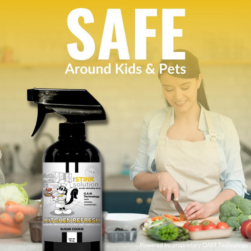 Kitchen Odor Eliminator, 2 Bottles (16 oz each), Garbage Can & Refrigerator Deodorizer (Sugar Cookie Scent)