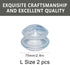 Silicone Cupping Set for Massage Therapy, Professionally Massage Cup (Transparent, L*2 cups)