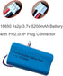 GYMIN 18650 1s2p 5200mAh 3.7v PH2.0/3p 5C Rechargeable Lithium-ion Battery with Connector / Discharge Power Cells
