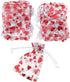 100pcs Love Heart Gift Bags, Drawstring Candy Bags for Jewelry Packaging, Wedding Gift Pouch for Parties