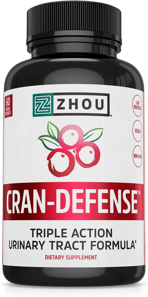 Zhou Nutrition Cran Defense, 60 Count Cranberry Concentrate Urinary Tract Formula