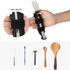 Beautyflier Spoon Fork Universal Cuff, Adjustable Holder Strap for Cutlery, Pens, Toothbrushes for Elderly (Black)