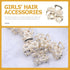 Mobestech 6pcs Hair Clips, Pearl Claw Clips with Rhinestones, Hair Barrettes for Women & Girls Hair Styling