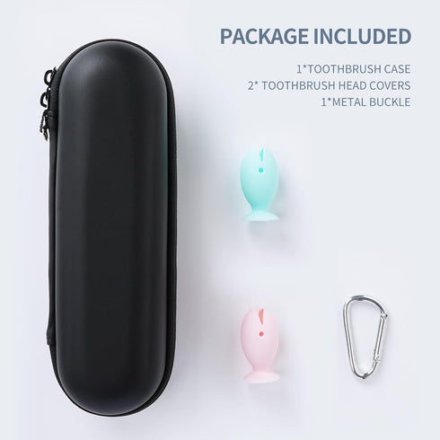 Yinke 2 Set Yinske Toothbrush Travel Case with Head Caps for Oral-B/Philips Sonicare Electric Toothbrush: Waterproof