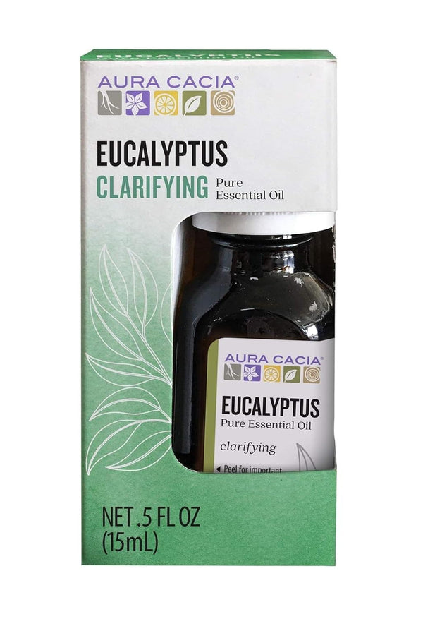 Aura Cacia Eucalyptus Essential Oil, Boxed, 0.5 Ounce