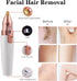 Facial Hair Remover for Women,Nose Hair Trimmer Rechargeable 2-1 Eyebrow Razor&Portable Electric Shaver Painless Hair Remover Device for Face Nose Peach Fuzz Body Beard Lips Chin Female Hair Removal
