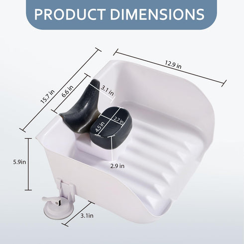 Nolasalon Portable Shampoo Basin for Kids, Baby, Children,Tear Free Hair Washing Basin Tray at Home(White)