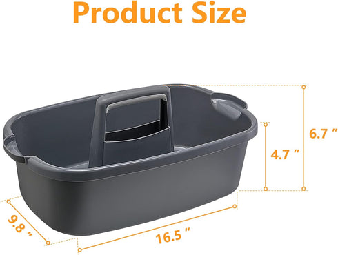 Multi-Purpose Plastic Cleaning Caddy with Handle - Shower Caddy Organizer/Storage Basket for Bathroom Supplies and