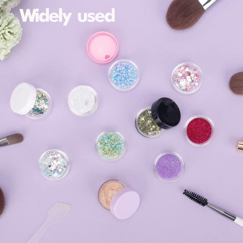 3 Gram Sample Containers with Lids, 100 Count Tiny Jars, Empty Lip Balm Containers, Mini Cosmetic Travel Containers