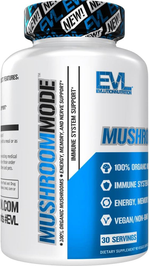 Vegan Organic Mushroom Supplement Capsules - Organic Lions Mane Mushroom Capsules with Cordyceps and Reishi Mushroom