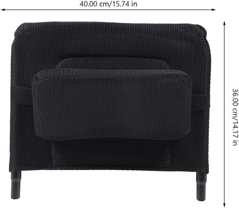 FOMIYES High Back Wheelchair Backrest Extension - Mesh Fabric Back Height Extender for Manual Wheelchairs, Comfortable