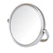Model's Choice Two-Sided Tabletop Makeup Mirror - 5X Magnification & Swivel Design, Portable 5.5-Inch Diameter, Nickel