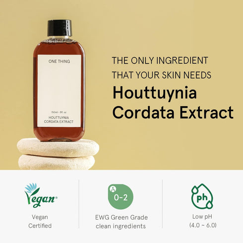 ONE THING Houttuynia Cordata Extract 10 fl oz | Vegan Facial Toner for Oily Acne Prone Skin | Korean Soothing Hydrating