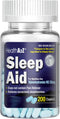 HealthA2Z Sleep Aid 200 Caplets | Diphenhydramine HCl 25mg | Regular Strength Non-Habit-Forming Sleeping Pills