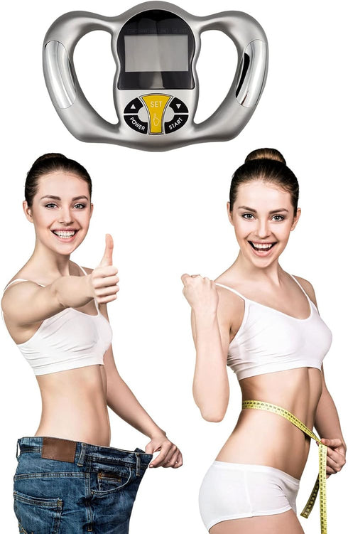 Digital Body Fat Analyzer, Handheld BMI Monitor with LCD Display for Personal Health Measurement