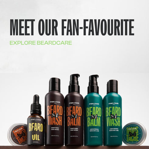 Men Rock Awakening Beard Wash - Hair Growth Stimulating, Moisturising & Softening, Zesty Sicilian Lime & Caffeine,