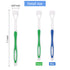 2 Pieces Autism Toothbrush, Three Bristle Travel Toothbrush for Complete Teeth and Gum-Care, Green, Blue