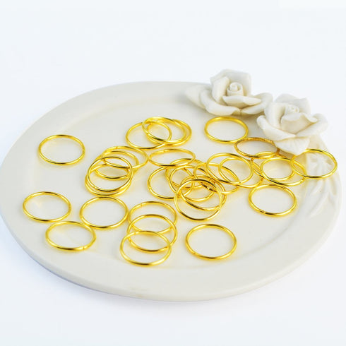 Nydotd 180 Pieces Hair Rings - Braid Rings, Loop Clips, and Hoops - 3 Colors, 2 Sizes for Women's Fashion Hair