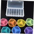 SHOWERORO Compartment Rainbow Color Weekly Pill Box Organizer Portable Round Medicine Dispenser Case with Food-Grade PP