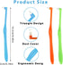 5 Pcs Single End Tufted Toothbrush, Interspace Tapered Trim Tooth Cleaner for Orthodontic Detail Cleaning
