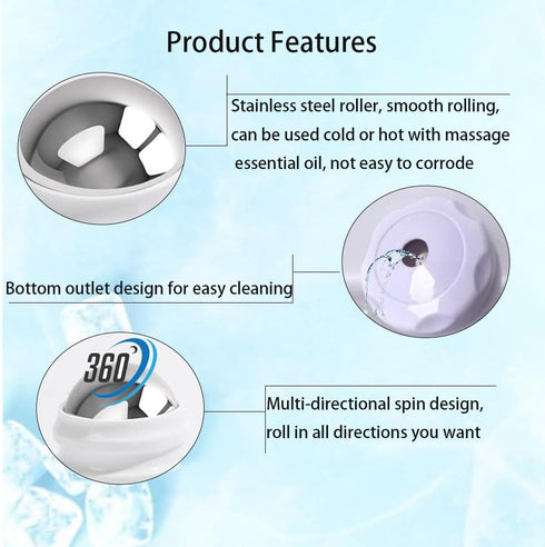 Cold Massage Roller Ball, Gifts for Him, Stays Cold for 6 Hours, Muscle Recovery Tools for Pain Relief