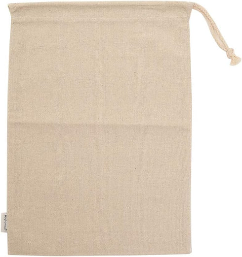 Cotton/Linen Blend Muslin Produce Bags with Drawstring, 11 x 15-inch, 6-Pack
