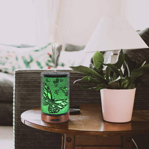 EQUSUPRO Essential Oil Diffuser 150ml, Metal Aromatherapy Oil Diffuser with Auto Shut-Off, 7 Colors for Home Office SPA